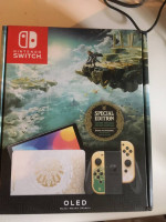 nintendo switch zelda oled console 1 wired controller& 2games for sale