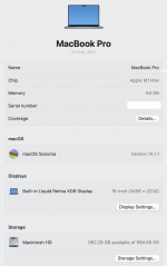 MacBook Pro M1 Max 16" 64GB 1TB with free software