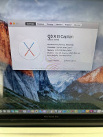 2012 15"MacBook Pro i7 cpu (10.11.6,Logic,Office,AdobeCS3)