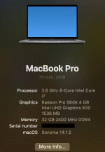 MacBook Pro, 15-inch i7, 32GB RAM [2019]