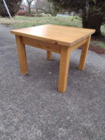 Solid butcher block table