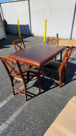 Dining Table with foldable dining chairs