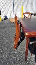 Dining Table with foldable dining chairs