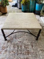 Travertine coffee table 48 x48