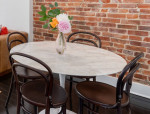 42" calacatta marble top for Saarinen dining table