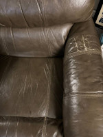 Leather sofa and recliner for sale