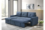 BRAND NEW Fabric sectional sofa and chaise with hide-a-bed and storage