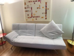 Ligne Roset "Smala" sofa in white leather, brand new in box