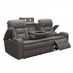 70% off Wyola Power Reclining Sofa w/ I TABL Leather Grey Theater Cou