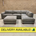 Gray L Sectional Couch Sofa w/Ottoman (DELIVERY AVAILABLE! 🚛)