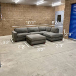 Gray L Sectional Couch Sofa w/Ottoman (DELIVERY AVAILABLE! 🚛)