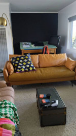 MCM Style Vegan Leather Sofa