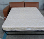 West Elm Urban Leather Left Arm Sleeper Sofa