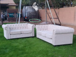 Just Unboxed! New Sofa and Loveseat Set Ivory