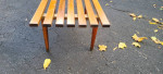 VINTAGE MID CENTURY MODERN SLAT BENCH TABLE