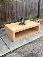 Custom Built Coffee Table Side End Table Solid Wood Modern Rustic