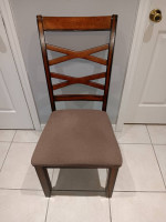 ASHLEY FURNITURE SOLID MAHOGANY DINNING TABLE WITH 6 CHAIRS