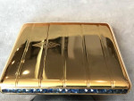 Gold 18kt. 5-1/2oz. Art Deco Cartier Vintage Case 40 fine cut sapphire