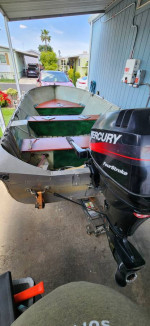 14' Valco aluminum fishing boat.