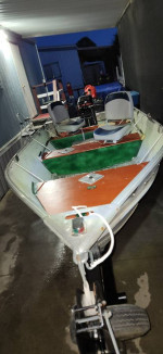 14' Valco aluminum fishing boat.