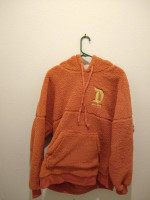 DISNEYLAND Resort Spirit Jersey Peach Gold Large Sherpa Fleece Hoodie