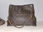 Michael Kors Brown Signature Coated Canvas Tote Bag