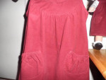 Matching Red Corduroy Jumpers fit girl size 4-5 and American Girl doll