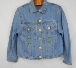 Cappopera Italy 1980's Denim jeans embroidered jackect
