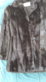 Black Mink Jacket and storage / travel bag