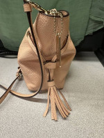 Coach Andy Crossbody 2 Way Bag Purse CA213 Blush Pebbled Leather Horse