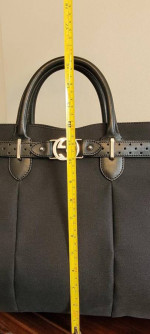 Gucci Black Perforated Belt Tote
