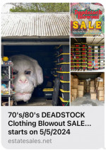 70's/80s Deadstock Clothing Blowout SALE