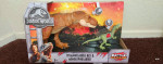 Jurassic World t-rex and Monolophosaurus