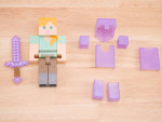Minecraft Armor Up Alex Enchanted Armor 5" Figure COMPLETE 2016 Mattel