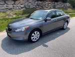 Gray Honda Accord EXL parked on the street, featuring heated leather seats and sunroof.