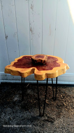 Hand made cedar table