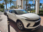 2023 Chevrolet Blazer in excellent condition, white SUV with 6,600 miles for sale in Sunny Isles.