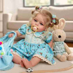 60CM Smiling Silicone Baby Dolls That Look Real Soft Bodied Handmade Lifelike Reborn Baby For All Age