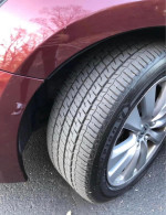 Close-up of the tire of a 2008 Honda Accord EX-L, showcasing tread pattern on well-maintained wheel.