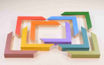 Colored Wooden Frame for Photo, Watercolor, Poster... Width 0.8 inches. Height 0.8 inches.