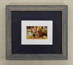 Photo Frame, Wood Gray with Gray Veins, 1" Width, 0.8" Height.