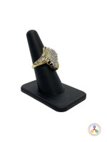 14K Yellow Gold Cluster Lady's Diamond Ring 2.05 TCW Size 7 9.3 Grams