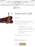 🎻NEW BEAUTIFUL 1999 HAND MADE AMATI VIOLIN 1/2 SIZE, BOW & CASE