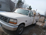 1996 Ford F350 service truck in good condition with low mileage, available for sale in Commerce City, CO.