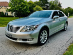 2010 Lexus LS 460 RWD sedan in silver, showcasing its sleek design and premium features.
