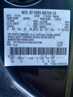 2006 Ford F350 Lariat 4WD truck specifications label showing dimensions and weight capacity.