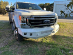 2022 Ford F350 Super Duty crew cab with custom aluminum bed and utility boxes, low mileage truck for sale.