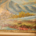 Caldi painting framed & signed