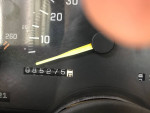 Chevrolet speedometer showing 85,275 miles for a 1993 Chevy Pick Up truck
