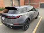 2020 Land Rover Range Rover Velar R-Dynamic S in Eiger Grey parked, showcasing sleek design and low mileage.